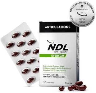 NDL Pro-Health Articulaciones - Colágeno puro tipo II con ácido hialurónico, cúrcuma y vitamina C, funcionamiento normal de huesos, articulaciones y cartílagos - 30 cápsulas, 1 mes