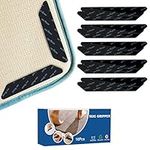 JESTIES Pack of 10 Anti-Slip and Reusable Rug Grippers for Wooden and Hard Floors, Washable Rug Pads or Carpet Stickers for all Types and Sizes of Rugs