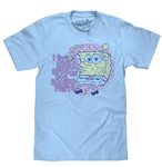 Tee Luv Men's I Still Watch Spongebob Squarepants Cartoon Shirt, Light Blue Heather, XL