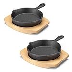 Mini Cast Iron Skillet With Wooden 