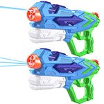 Water Pistol for Kids, 2 Pack Super Water Soaker Guns 33ft Powerful Long Range With 1000ML Big Moisture Capacity for Summer Party Garden Beach Pool Water Fighting Toys for Girls Boys & Adults