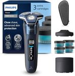 Philips Shaver Series 7000 - Wet & Dry Men's Electric Shaver with SkinIQ Technology, Razor with Pop-up Trimmer, Charging Stand, Travel Case, Quick Clean Pod and 4X Cartridges (Model S7885/63)