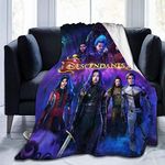 Descendants 3 Throw Blanket Extra Soft Microfiber Fleece Blanket Fluffy Cozy Blanket for Couch Sofa Bed 50X40 in