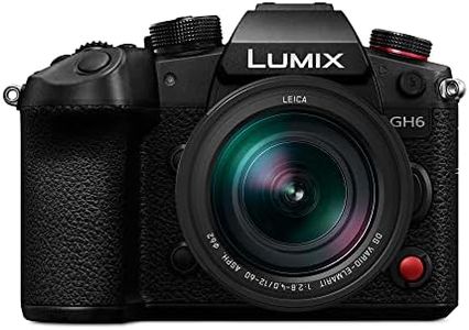 Panasonic LUMIX GH6, 25.2MP Mirrorless Micro Four Thirds Camera with Unlimited C4K/4K 4:2:2 10-bit Video Recording, 7.5-Stop 5-Axis Dual Image Stabilizer, 12-60mm F2.8-4.0 Leica Lens - DC-GH6LK Black