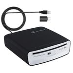 USB External Car Universal CD Player USB Connection Portable CD Player for Car Android Navigation/TV/MacBook pro/Laptops Desktops with USB Port Plug and Play