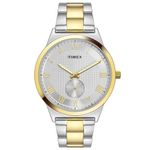 TIMEX Men Silver Round Analog Brass Dial Watch- TWTG10007