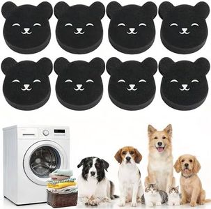 Washing Machine Pet Hair Remover-8 PCS Reusable Carbon Fibre Laundry Pet Hair Catcher Lint Balls Remover, Cat & Dog Hair Remover, Clothing & Household Cleaning,Washing Dryer Balls for Clothing-Black
