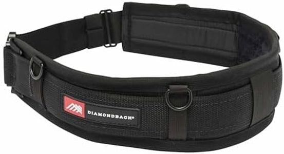 The Diamondback 4" Padded Tool Belt for Men & Women - Ideal Framer Carpenter Ironworker Work Belt - Versatile for Tool Pouches & Holsters - Belt Only (Black)