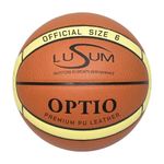Lusum Optio Basketball PU Leather - Indoor Outdoor Basketball Size 6 for all Conditions - Suitable for all Ages and Abilities