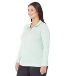 Smartwool Women’s Base Layer Top - Merino 250 Wool Active 1/4 Zip Outerwear, Bleached Aqua Heather, Large