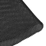 sourcing map Black Speaker Mesh Grill Stereo Fabric Dustproof 0.5x1.45M 20 x 57 inch