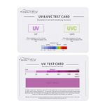 EIDEAL™ | UV & UVC Test Card & UV Intensity Test Card | 3-in-1 UV Test Card | UVA & UVC Light Identifying Card | UV Bulb & LED Intensity Reading Card | UV Dosage Indicator Card | UVB Tester