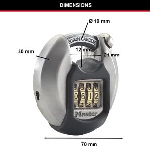 Master Lock Heavy Duty Combination Padlock – Stainless Steel, Weatherproof