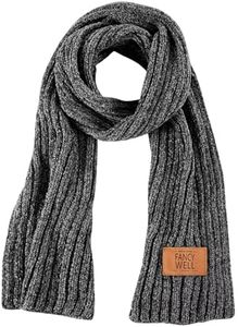 FANCY WELL Scarf for Women Winter - Soft Chenille Knit Cold Weather Scarves | Smooth Chenille, 25x165cm Streamlined Fit, Ribbed Knit, Winter Warmth, Lightweight Layering, Holiday Stocking Stuffer