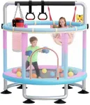60" Toddler Trampoline for Kids,5FT Upgrade Kids Baby Small Trampoline for Toddlers 1-3 with Safety Enclosure Net,Gifts for Kid 500lbs Suit for Indoor Outdoor