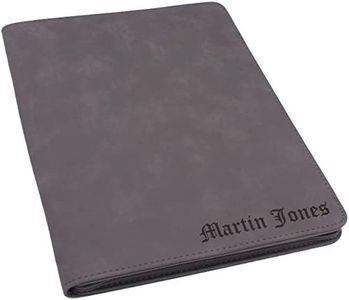 The Wedding Party Store Personalized Portfolio Pad Holder with Zipper - Custom Padfolio (Gray)