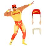 Morph Hulk Hogan Costume, Hulk Hogan Fancy Dress, Hulk Hogan Costume Adult, WWE Fancy Dress, WWE Costume, Wrestling Costume L