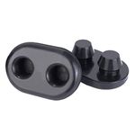 XiyaxiVici 2 PCS Cooler Feet Replacement Non-Slip Non-Scratch Rubber Feet for YETI Coolers Models 45qt 65qt 110qt 145qt, Thickened and Enlarged Soft Rubber Feet Outdoor Camping Protection Black