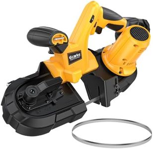 Cordless Portable Band Saw, 2-1/2″ Cutting Capacity, Ecarke 20V Brushless Band Saw Compatible with DeWalt 20V Batteries, 6-Speed Variable Handheld Bandsaw for Metal & Pipe Cutting(Tool Only)