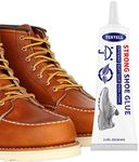 1/2PCS Shoe Glue Sole Repair - 2oz Shoe Repair Adhesive | Waterproof Shoe Repair Glue | Transparent Sneaker Glue Repair | Shoe Goo Repair Adhesive | Leather Glue with Fine Needle for Boot Sneaker