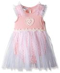 Bonnie Jean Toddler Girls' Knit Romper with Heart Applique Dress, Pink, 3T