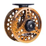 Maxcatch ECO Fly Reel Large Arbor with Diecast Aluminum Body(2/3wt 3/4wt 5/6wt 7/8wt) (ECO Fly Reel Brown Trout, 7/8 Weight)