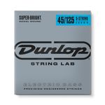 Dunlop DBSBN45125 Super Bright Bass Strings, Nickel Wound, Medium.045-.125, 5 Strings/Set