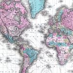 Vintage Map of The World Wrapping Paper - Premium 28"X20" 5-Sheet Gift Wrap Per Pack. Spectacular Colton 1855 Edition. Unique, Strong & Recyclable - from Journo Travel. (2 Styles Available)