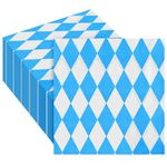 ASTARON 80pcs Bavaria Napkins Oktoberfest Party Decoration 33x33cm Decorative Napkins for Munich Oktoberfest Disposable Paper Napkins for Beer Tents Table Decoration German Beer Festival Supplies