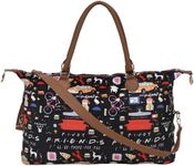 Weekender Bag Duffle Bag For Women Large Travel Tote Bag Overnight Weekend Bags With Shoulder Strap Cow Leopard Atzec, Friends Tv Show