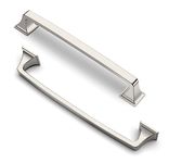 FURNIWARE Pack of 5 Cabinet Handles,Brushed Nickel Hardware Drawer Pulls,Zinc Alloy Kitchen Cabinet Door Handles Pull-160mm(6.3 Inch) Hole Center