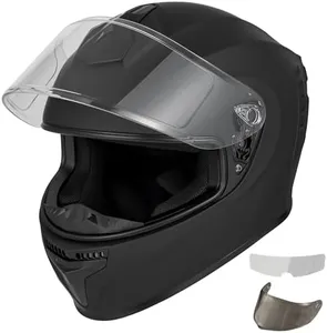 Favoto Motorcycle Full Face Helmet, DOT Approved Street Bike Helmets with Anti-fog Film for Men Women