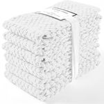 Terry Kitchen Towel 16"x26" Cotton Quick Dry Kitchen Tea Towels Bar Towels Super Soft and Absorbent Dish Towels for Kitchen 6-Pack, White