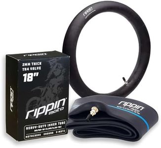 Rippin Moto 3.00/3.25-18 Performance Duty Natural Rubber Motorcycle Inner Tube – 2mm Thick, TR4 Valve Stem, Fits 80/90-18, 90/80-18, 90/90-18 & 90/100-18 Rear Dirt Bike & E-Moto Tires