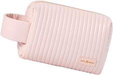 KROYWEN Cute Small Makeup Bag Portable Cosmetic Bag Travel Make Up Pouch Waterproof Toiletry Bags for Beauty Accessories Gift for Women and Girls (Pink) 6.7x3.5x5.1 in