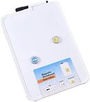 Small Dry Erase White Board, Desktop White Board, with Marker, Eraser, for Kids Memo to Do List Desk School Boards for Office School and Home (White 25x35)