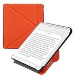 kwmobile Origami Case Compatible with Kobo Libra Colour Case - Slim PU Leather Cover with Stand - Fruity Orange