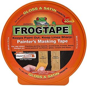 Frog Tape Orange Gloss & Satin Painters Masking Tape 36mm x 41.1m. Indoor painting and decorating for sharp lines and no paint bleed