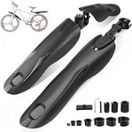 Winmoom Adjustable Bike Fender Set for 22"/24"/26"/27.5"，3 Parts-Universal Full Cover Thicken Widen, Front/Rear Mud Guards Fit for MTB Mountain Road Bike