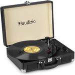 Fenton Audizio RP114BK Briefcase Vinyl Record Player with Built-in Speakers - Retro Vinyl Turntable with Portable Design - Stylish Breifcase Record Player for All Vinyl Lovers