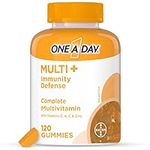 One A Day Multi+ Immunity Gummies For Adults - Immunity Multivitamin for Women And Men Plus Daily Immune Support With Vitamin C, Vitamin D And Zinc To Support Immune Function, 120 Gummies