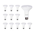 Sylvania LED Flood BR30 Light Bulb, 65W = 9W, 10 Year, 650 Lumens, Dimmable, 2700K, Soft White - 12 Pack (41262)