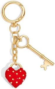 CUFELMU Gold Heart Bag Charms,Heart Shaped Keychain for Women Handbag Purse Charm Accessories Gifts