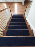 emmahome Carpet Stair Treads NON-SLIP MACHINE WASHABLE Mats/Rugs, 22x67cm, 11mm Thickness (Navy, 13)