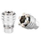 Abruga Upgraded Adjustable Universal Socket Wrench, Professional 3/8" Inch to 3/4" Inch 10mm-19mm Universal Sockets Tools for 3/8" Drive Ratchet Torque Wrench and Power Drill