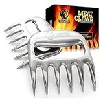 Bear Claws Meat Shredder for BBQ - Perfectly Shredded Meat, These are The Meat Claws You Need - Best Pulled Pork Shredder Claw x 2 for Barbecue, Smoker, Grill (Silver) by Mountain Grillers