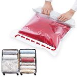 TAILI Travel Compression Vacuum Bags 10 Pack, Roll Up Space Saver Bags (5 Large, 5 Medium), Vacuum Travel Bags for Clothes, Travel Essentials