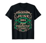 90th Birthday Gift Legends Born In June 1934 90 Years Old T-Shirt