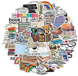 LXYRDHOQPW Bookish Stickers Pack 50Pcs Love Reading Stickers for Teens Adult and Reading Lovers Bookish Waterproof Vinyl Decals Laptop Book Water Bottle Phone Stickers