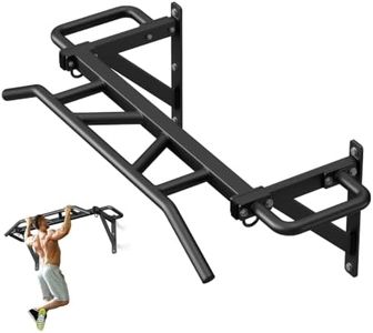 Jusgym Heavy Duty Pull Up Bar with 14 Grip Positions, Wall Mounted, 600 lbs